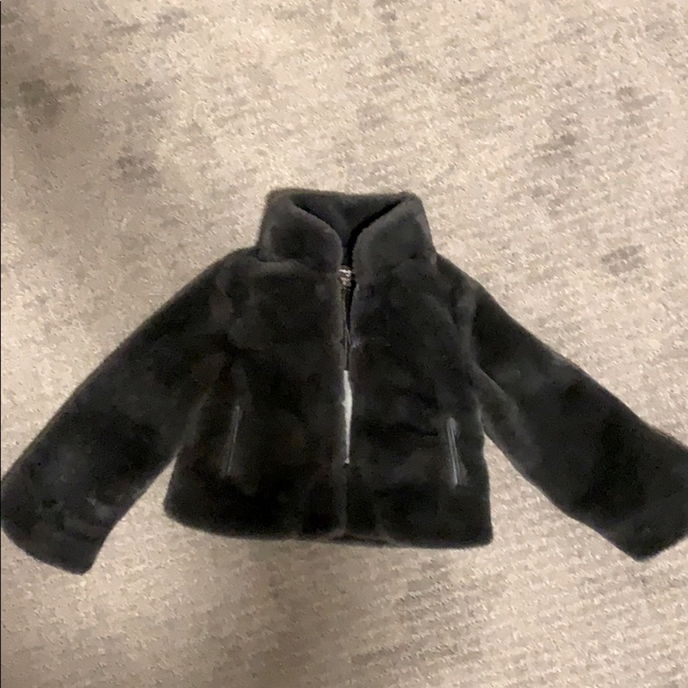 Imoga faux fur sequin heart jacket